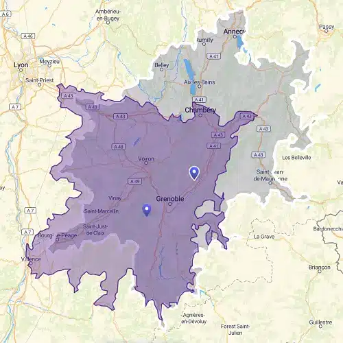 Zone d'intervention consultant qualité Grenoble